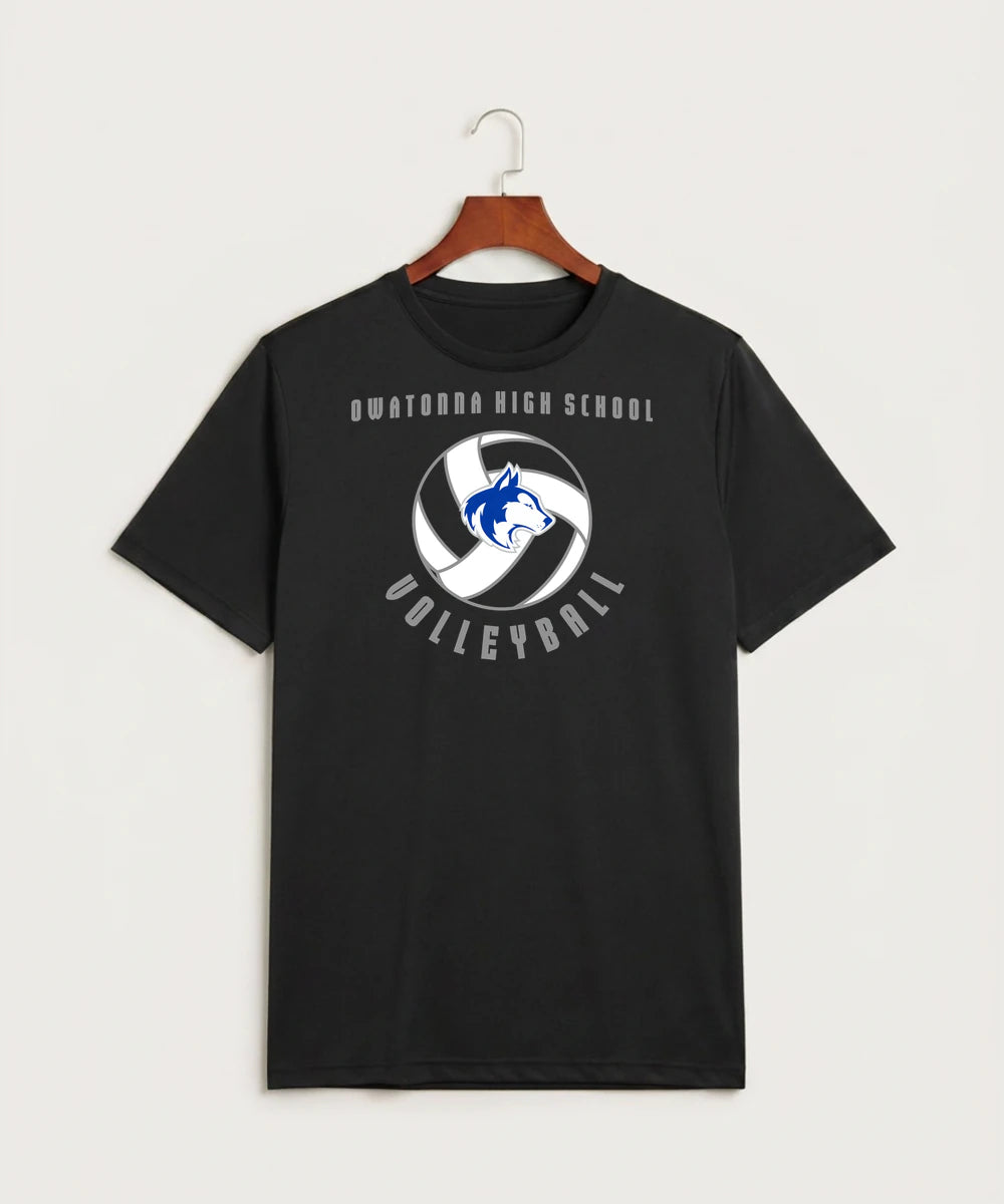 Owatonna High School Volleyball (Girls) - Black Sport-Tek PosiCharge Competitor Tee. ST350