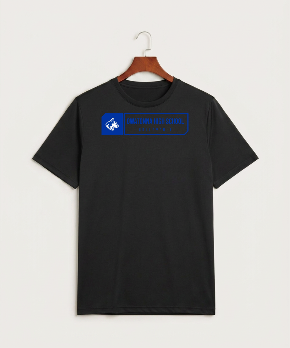 Owatonna High School Volleyball (Girls) - Black Sport-Tek PosiCharge Competitor Tee. ST350