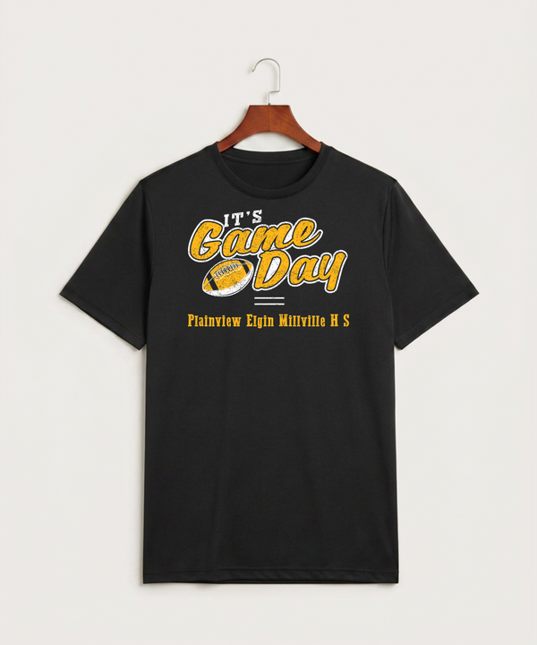Plainview Elgin Millville H S Football (Boys) - Black Sport-Tek PosiCharge Competitor Tee. ST350