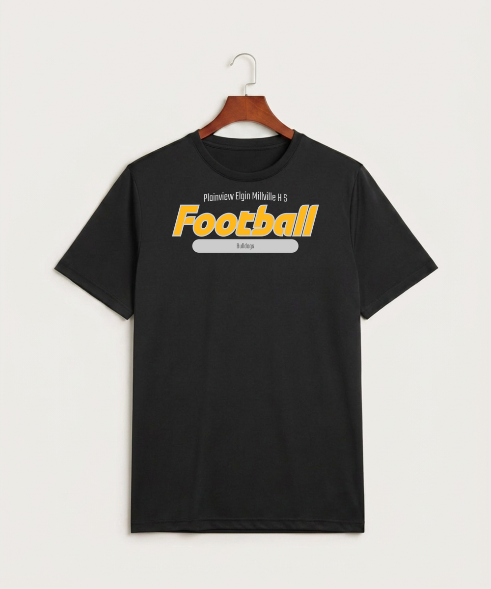Plainview Elgin Millville H S Football (Boys) - Black Sport-Tek PosiCharge Competitor Tee. ST350