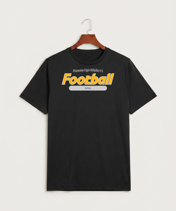 Plainview Elgin Millville H S Football (Boys) - Black Sport-Tek PosiCharge Competitor Tee. ST350