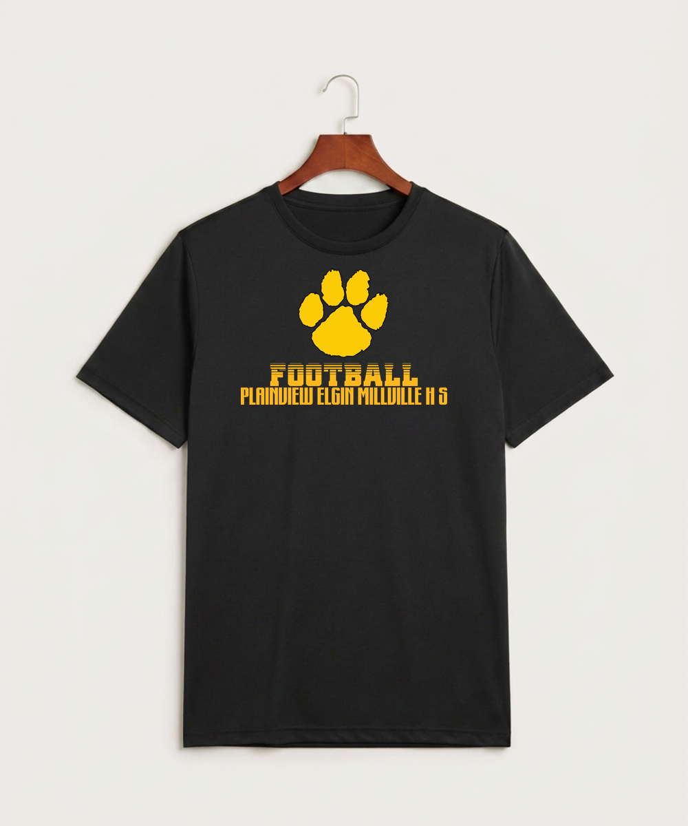 Plainview Elgin Millville H S Football (Boys) - Black Sport-Tek PosiCharge Competitor Tee. ST350