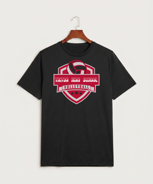 Triton High School Volleyball (Girls) - Black Sport-Tek PosiCharge Competitor Tee. ST350