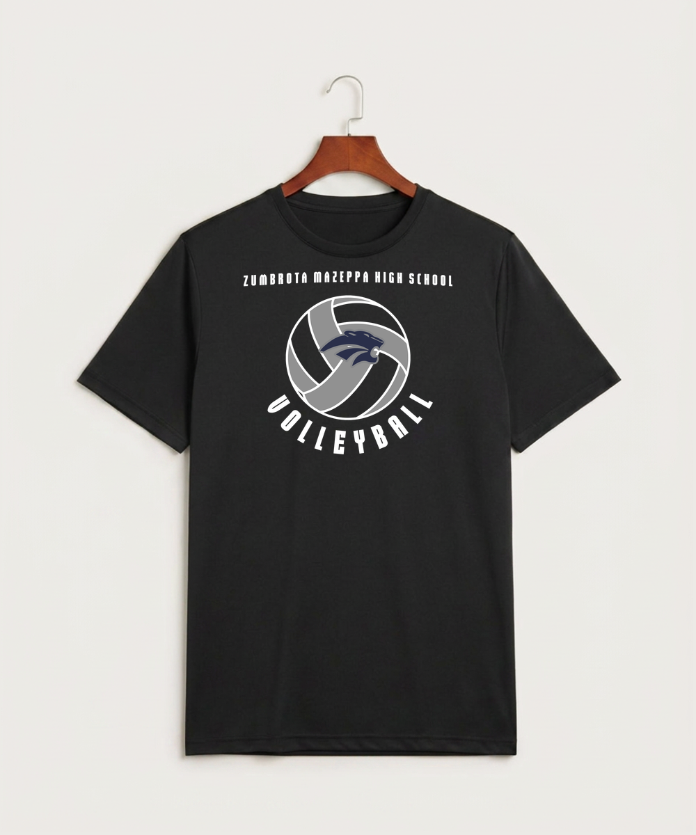 Zumbrota Mazeppa High School Volleyball (Girls) - Black Sport-Tek PosiCharge Competitor Tee. ST350