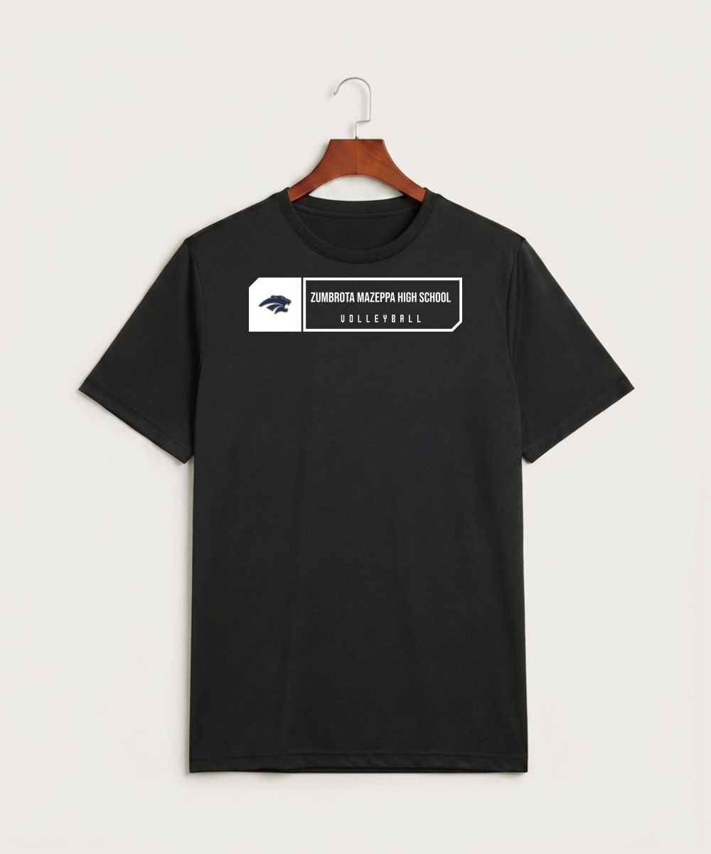 Zumbrota Mazeppa High School Volleyball (Girls) - Black Sport-Tek PosiCharge Competitor Tee. ST350