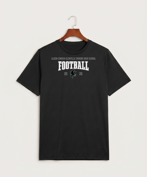 Alden-Conger-Glenville Emmons High School Football (Boys) - Black Sport-Tek PosiCharge Competitor Tee. ST350