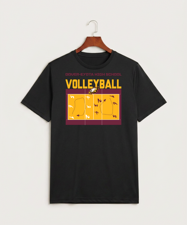Dover-Eyota High School Volleyball (Girls) - Black Sport-Tek PosiCharge Competitor Tee. ST350