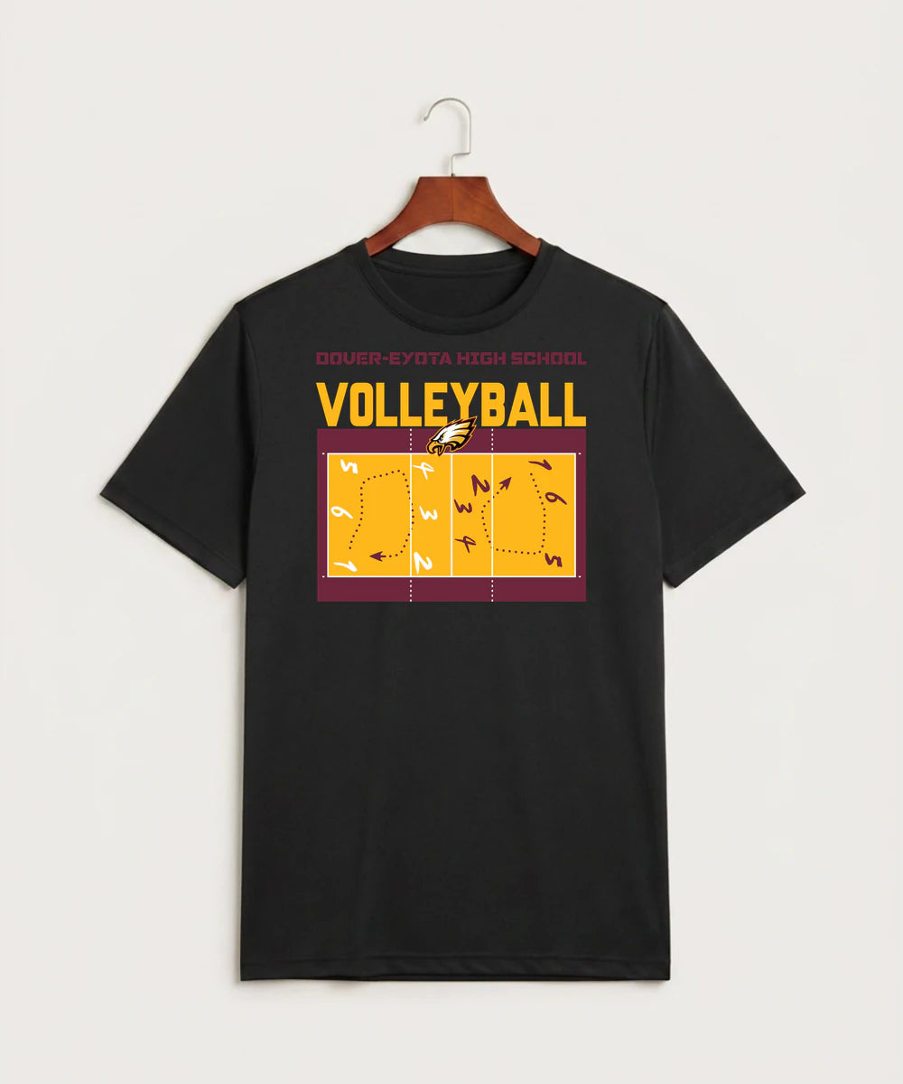 Dover-Eyota High School Volleyball (Girls) - Black Sport-Tek PosiCharge Competitor Tee. ST350