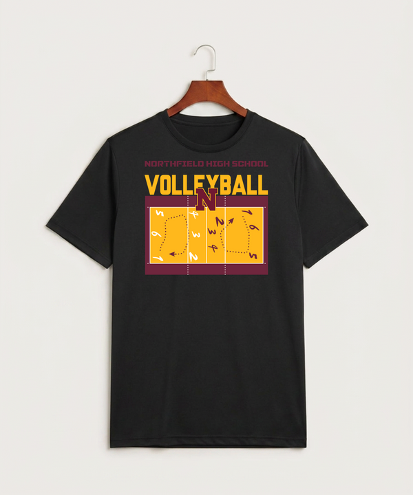 Northfield High School Volleyball (Girls) - Black Sport-Tek PosiCharge Competitor Tee. ST350