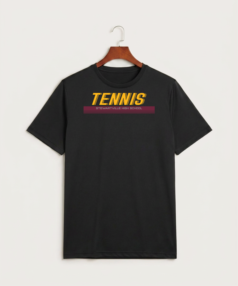 Stewartville High School Tennis (Coed) - Black Sport-Tek PosiCharge Competitor Tee. ST350