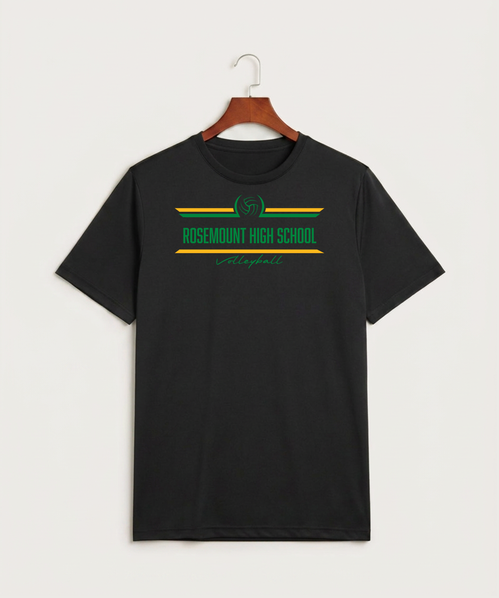 Rosemount High School Volleyball (Girls) - Black Sport-Tek PosiCharge Competitor Tee. ST350
