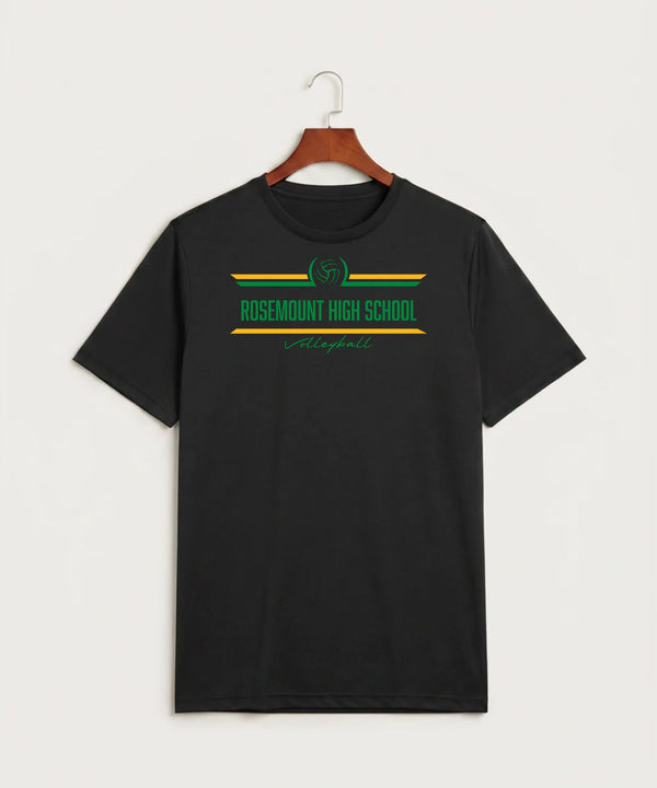 Rosemount High School Volleyball (Girls) - Black Sport-Tek PosiCharge Competitor Tee. ST350