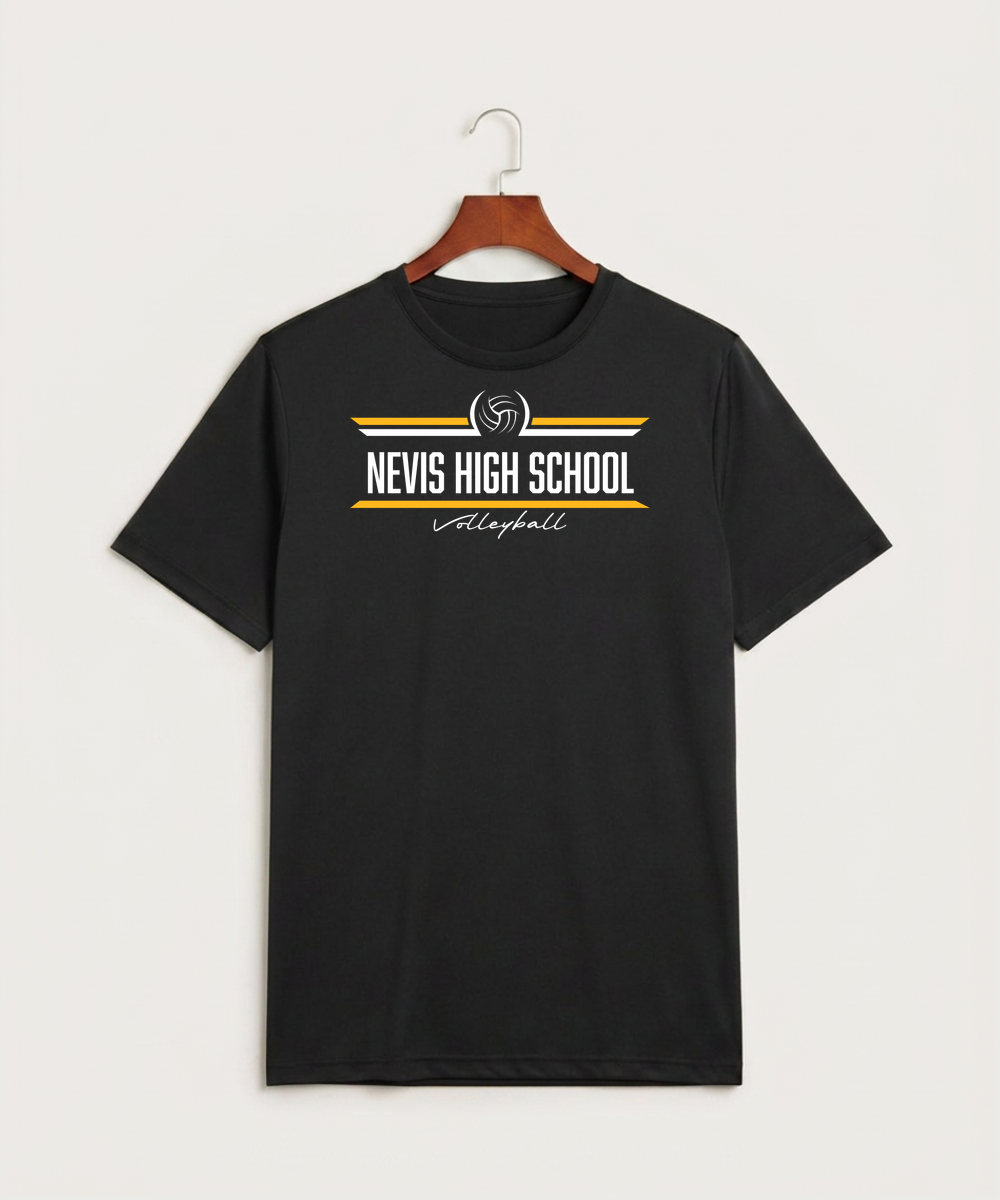 Nevis High School Volleyball (Girls) - Black Sport-Tek PosiCharge Competitor Tee. ST350