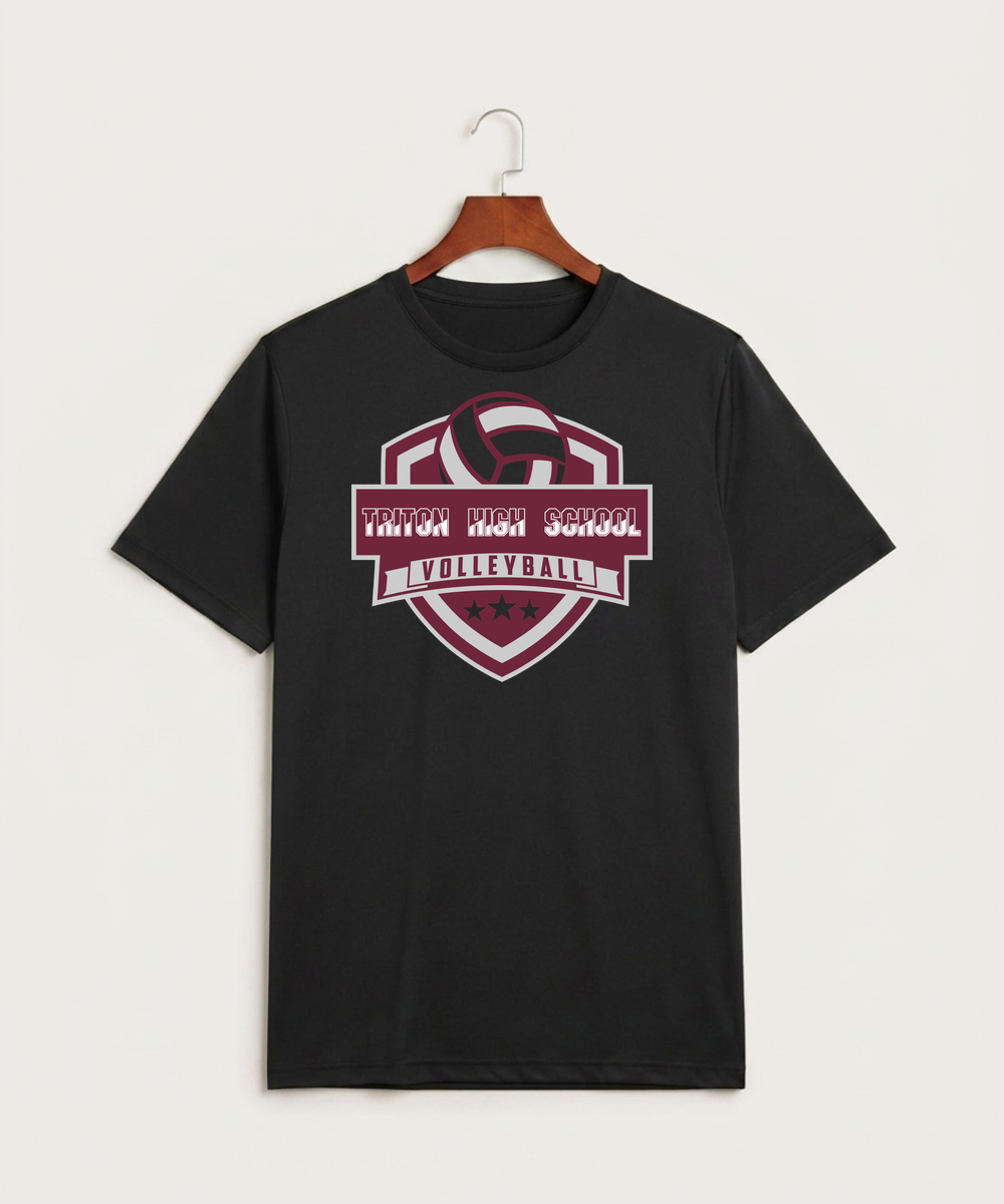 Triton High School Volleyball (Girls) - Black Sport-Tek PosiCharge Competitor Tee. ST350