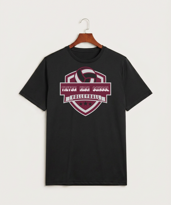 Triton High School Volleyball (Girls) - Black Sport-Tek PosiCharge Competitor Tee. ST350