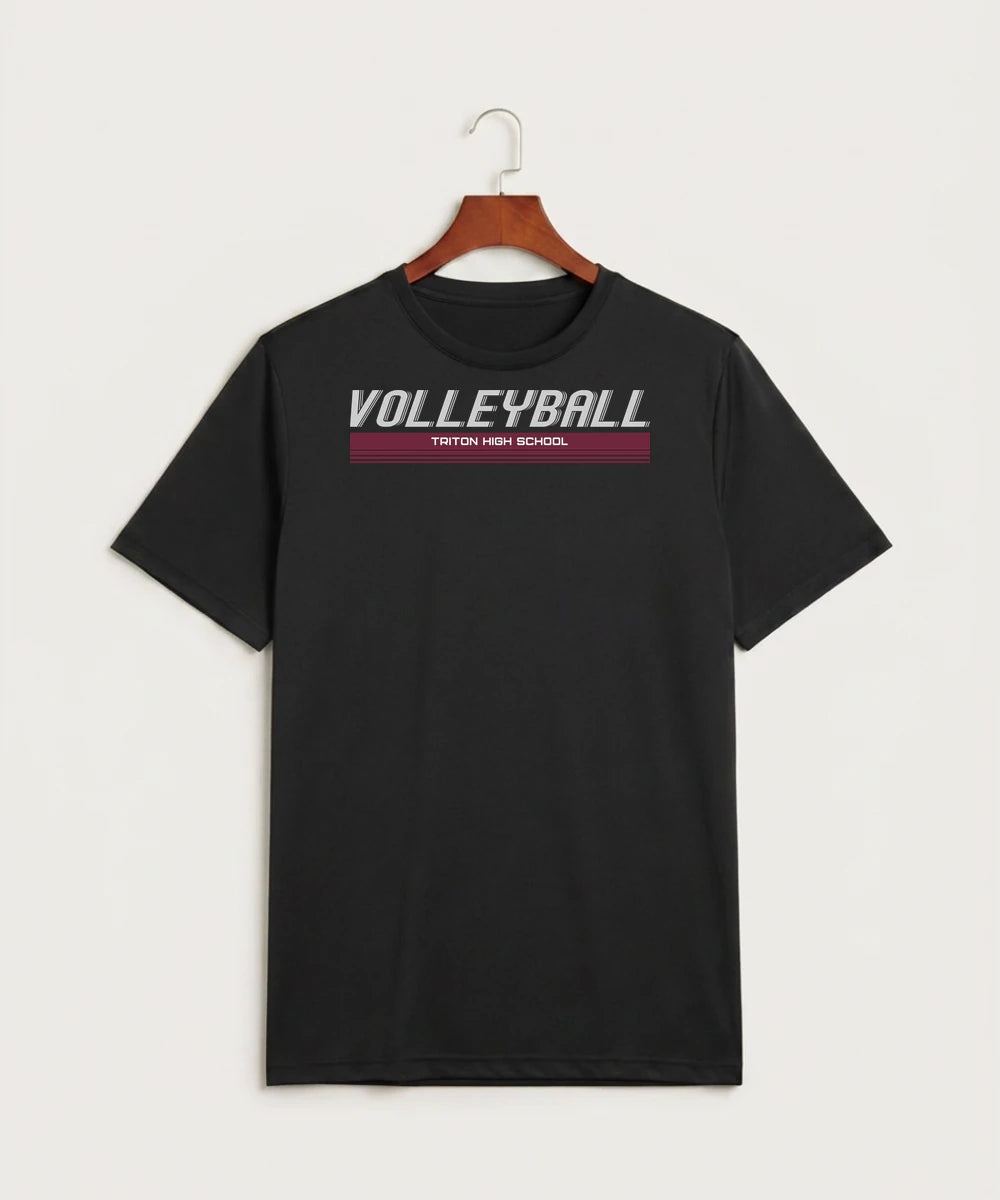 Triton High School Volleyball (Girls) - Black Sport-Tek PosiCharge Competitor Tee. ST350
