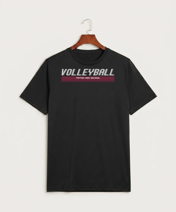 Triton High School Volleyball (Girls) - Black Sport-Tek PosiCharge Competitor Tee. ST350