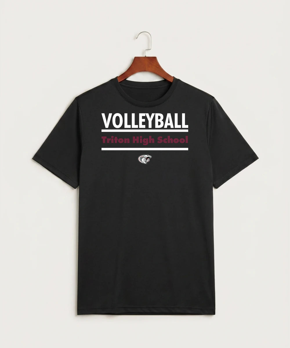 Triton High School Volleyball (Girls) - Black Sport-Tek PosiCharge Competitor Tee. ST350