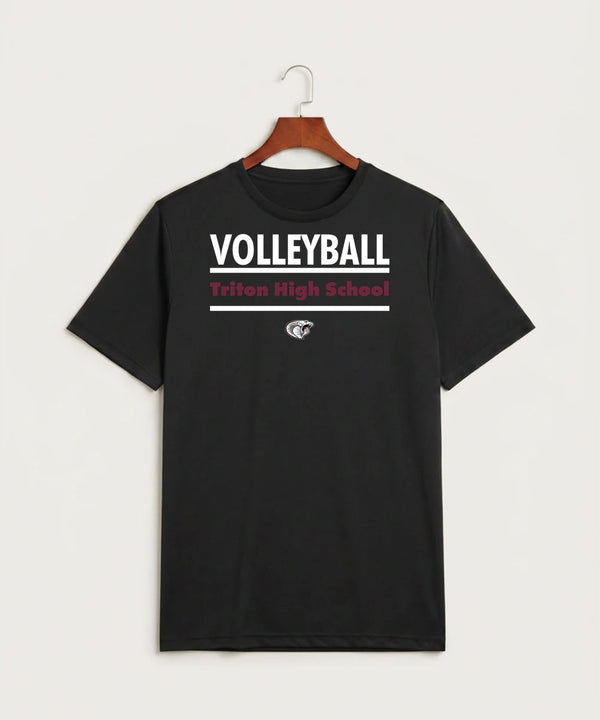 Triton High School Volleyball (Girls) - Black Sport-Tek PosiCharge Competitor Tee. ST350