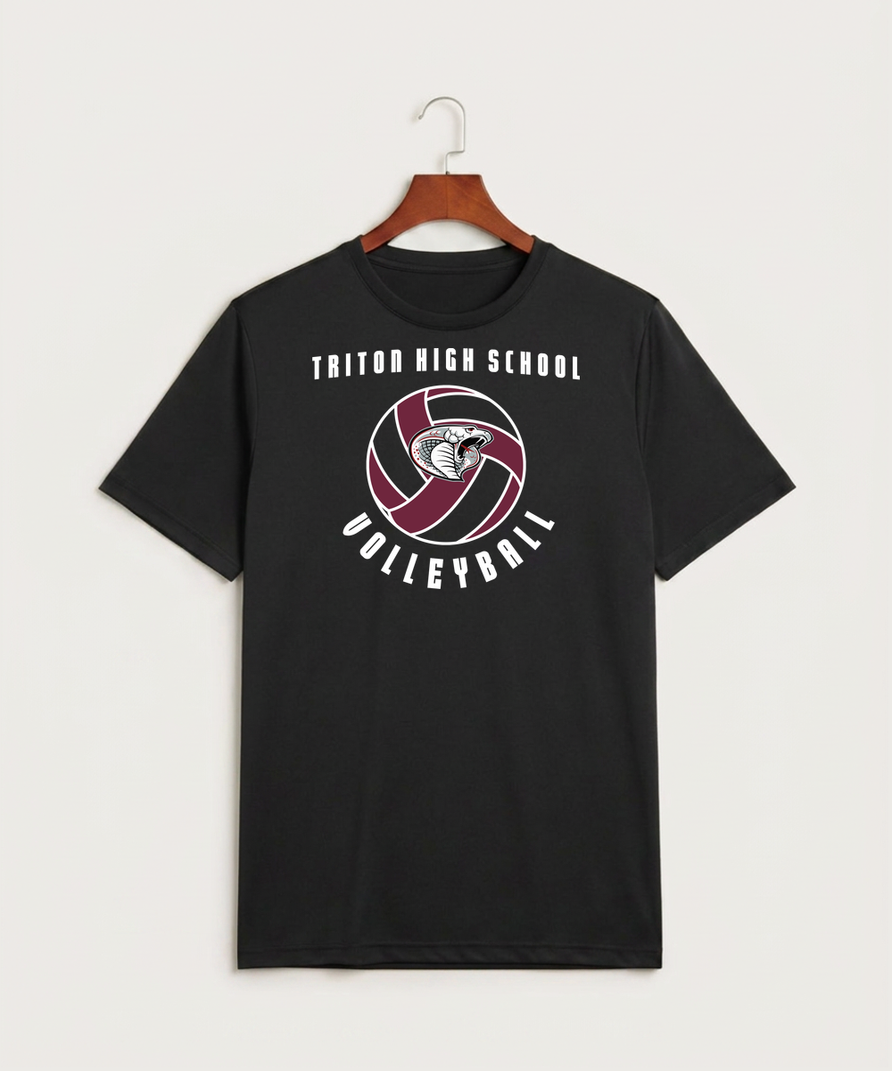 Triton High School Volleyball (Girls) - Black Sport-Tek PosiCharge Competitor Tee. ST350