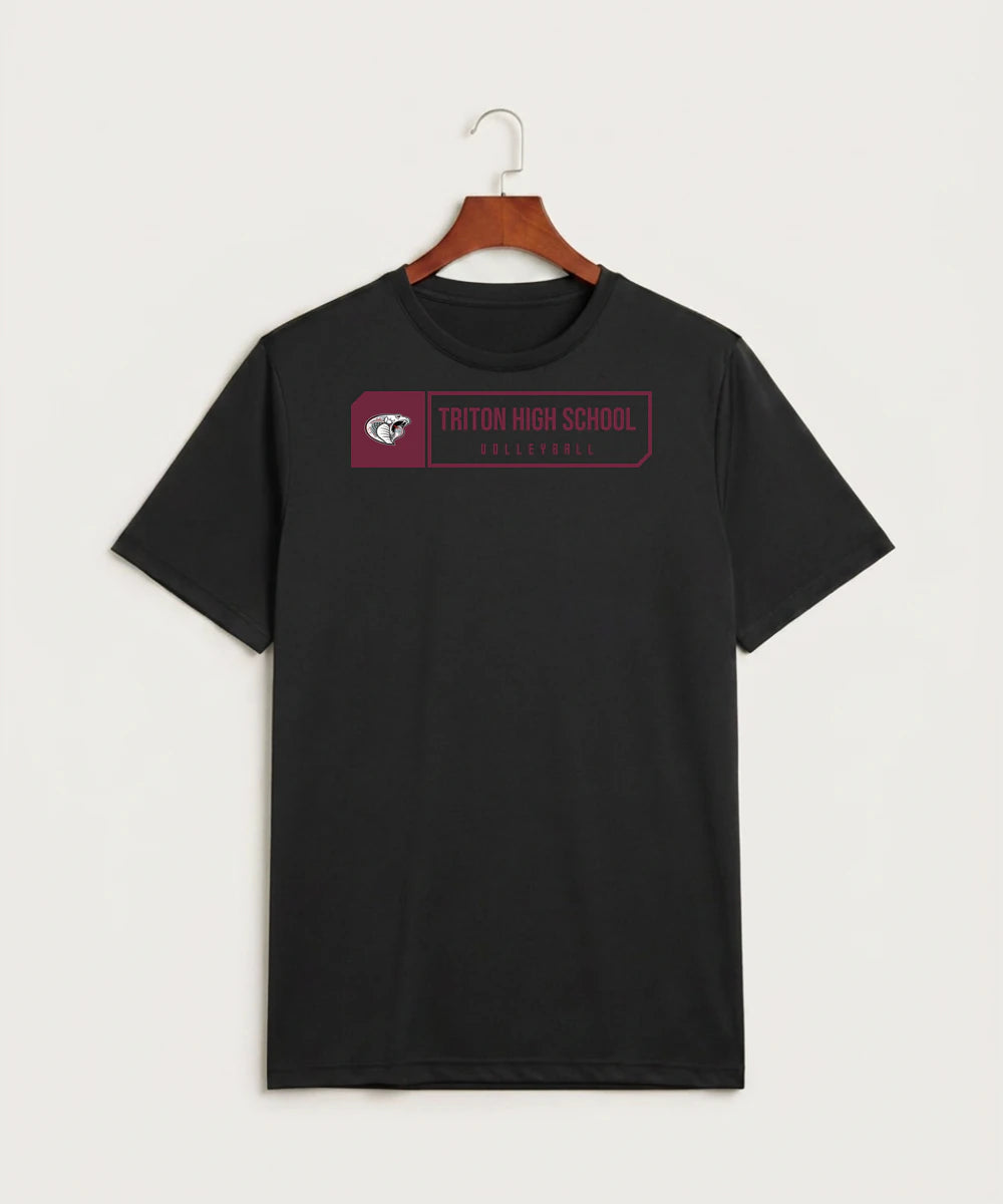 Triton High School Volleyball (Girls) - Black Sport-Tek PosiCharge Competitor Tee. ST350