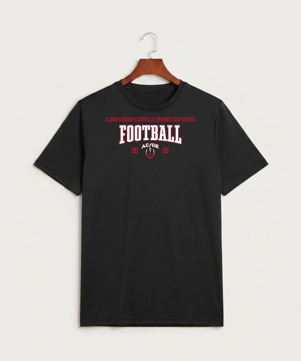 Alden-Conger-Glenville Emmons High School Football (Boys) - Black Sport-Tek PosiCharge Competitor Tee. ST350