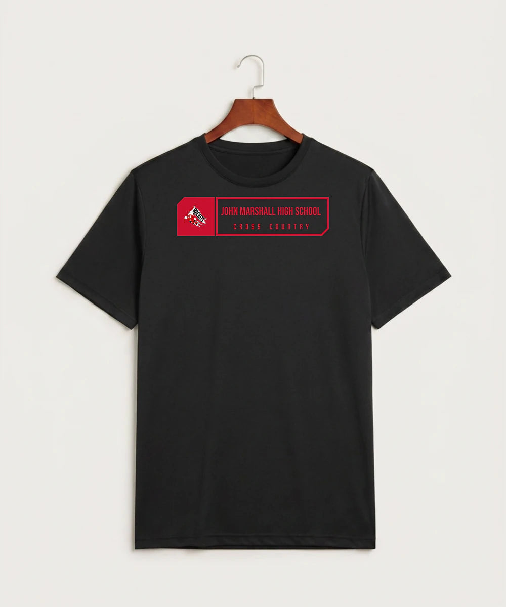 John Marshall High School Cross Country (Coed) - Black Sport-Tek PosiCharge Competitor Tee. ST350
