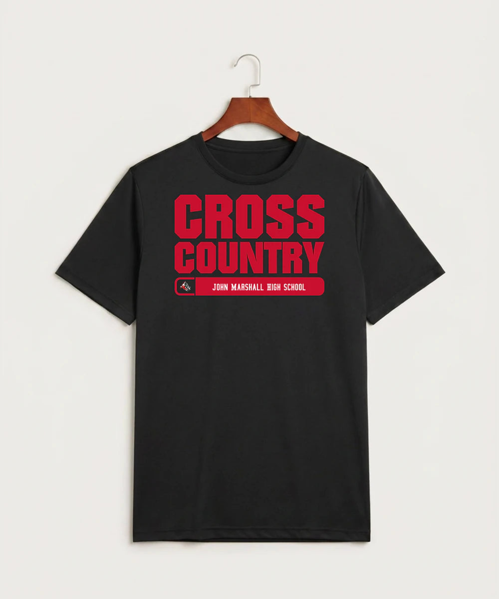 John Marshall High School Cross Country (Coed) - Black Sport-Tek PosiCharge Competitor Tee. ST350