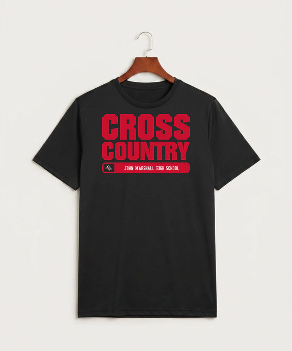 John Marshall High School Cross Country (Coed) - Black Sport-Tek PosiCharge Competitor Tee. ST350
