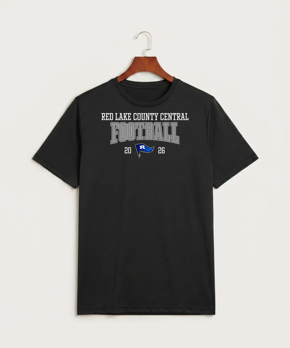 Red Lake County Central Football (Boys) - Black Sport-Tek PosiCharge Competitor Tee. ST350