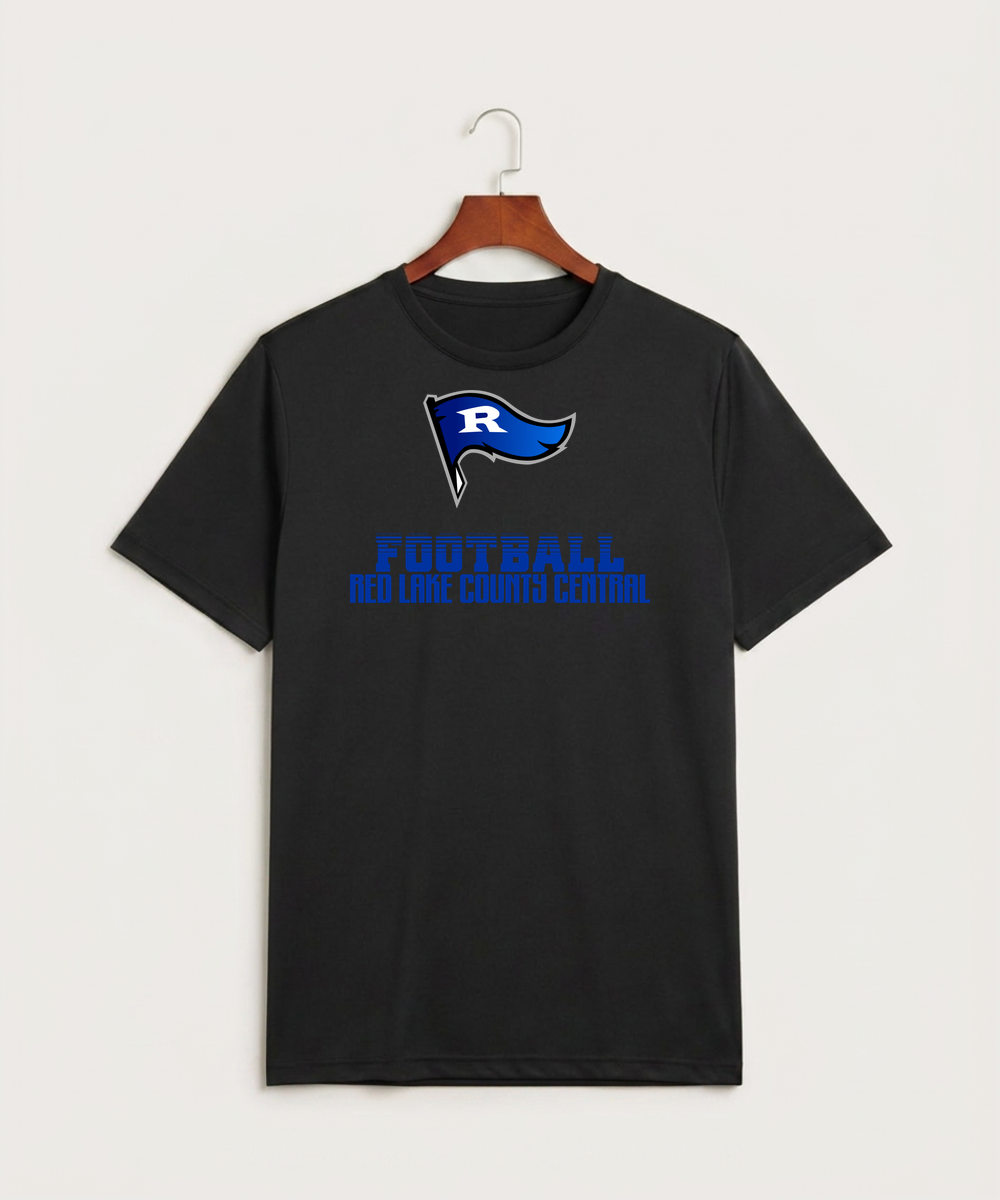 Red Lake County Central Football (Boys) - Black Sport-Tek PosiCharge Competitor Tee. ST350