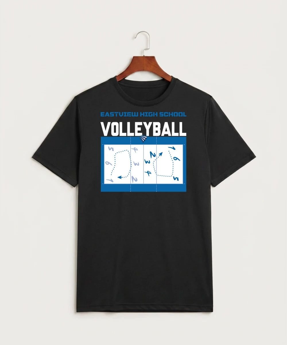 Eastview High School Volleyball (Girls) - Black Sport-Tek PosiCharge Competitor Tee. ST350