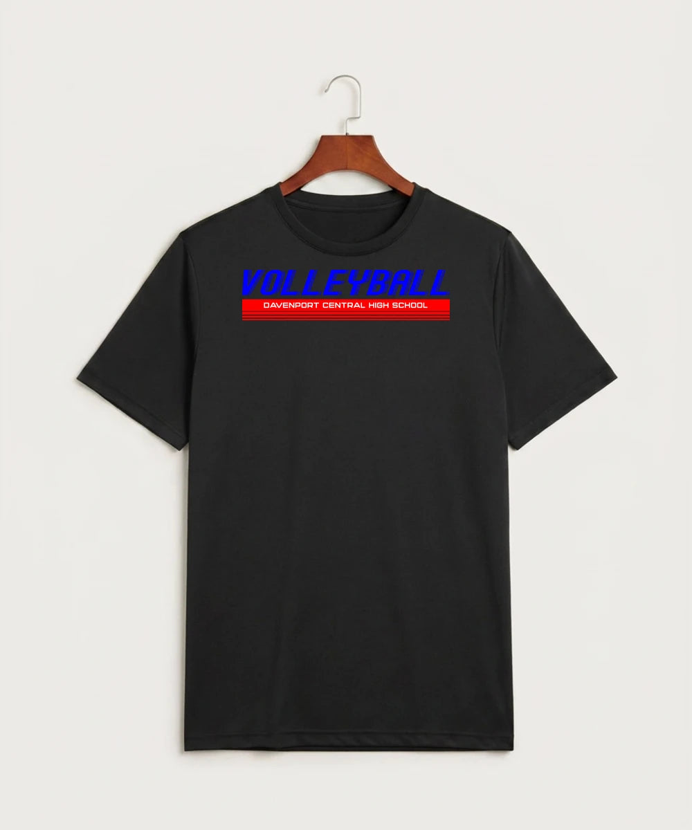 Davenport Central High School Volleyball (Girls) - Black Sport-Tek PosiCharge Competitor Tee. ST350