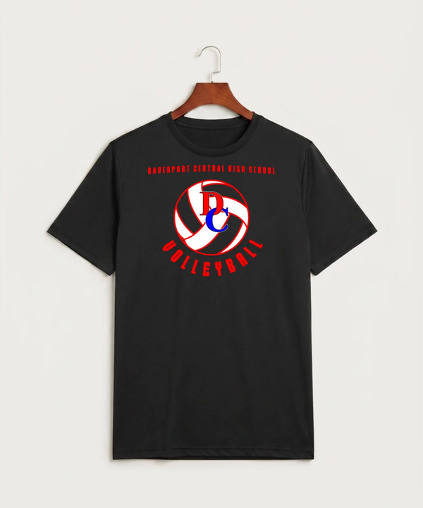 Davenport Central High School Volleyball (Girls) - Black Sport-Tek PosiCharge Competitor Tee. ST350