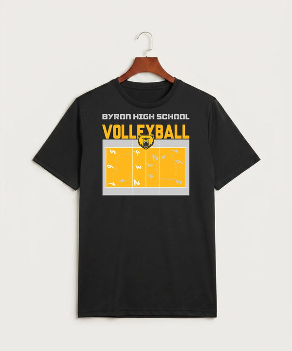 Byron High School Volleyball (Girls) - Black Sport-Tek PosiCharge Competitor Tee. ST350