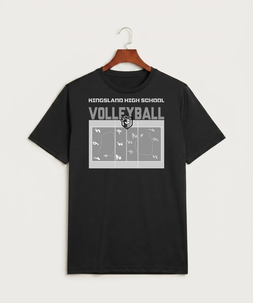 Kingsland High School Volleyball (Girls) - Black Sport-Tek PosiCharge Competitor Tee. ST350