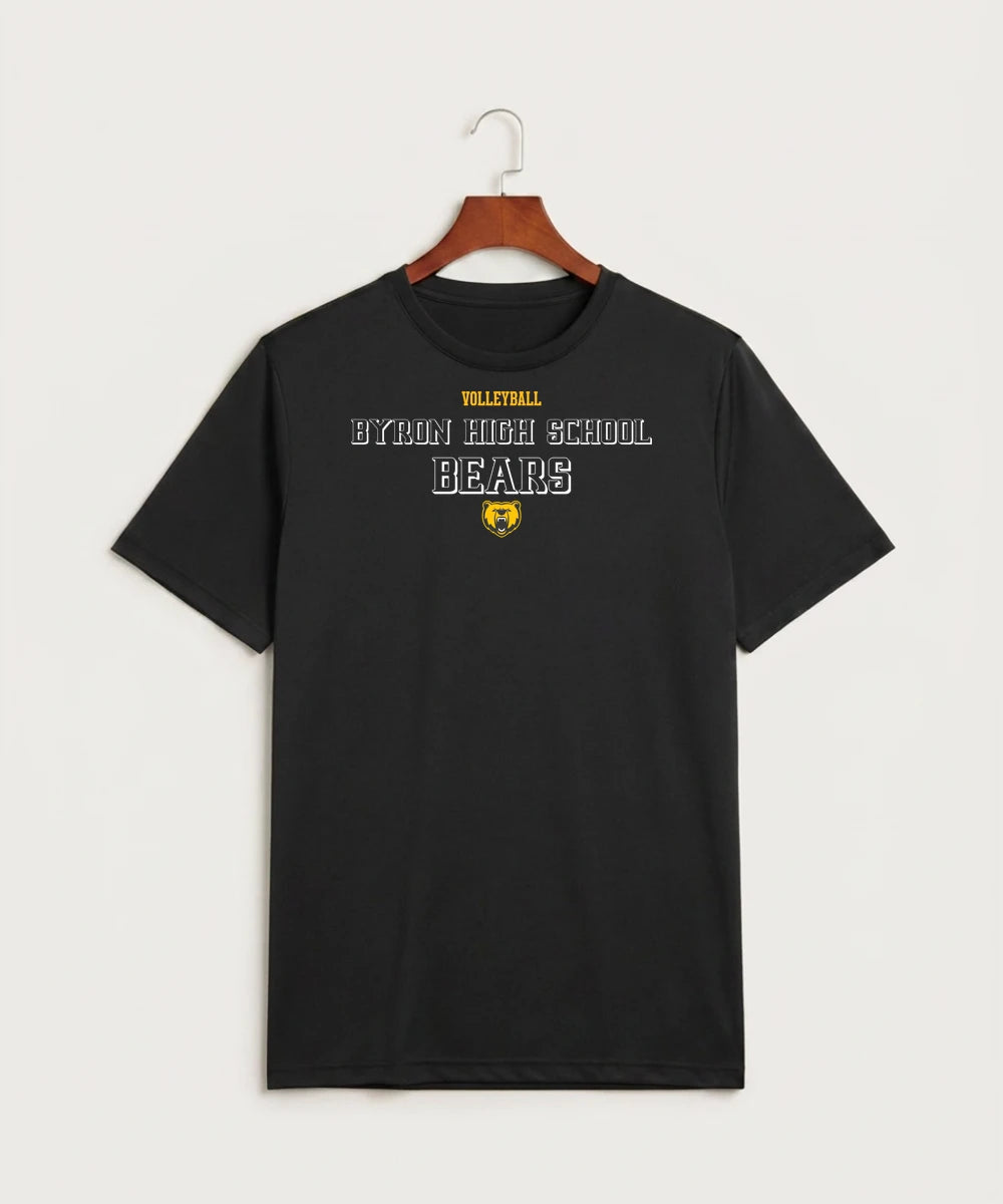 Byron High School Volleyball (Girls) - Black Sport-Tek PosiCharge Competitor Tee. ST350