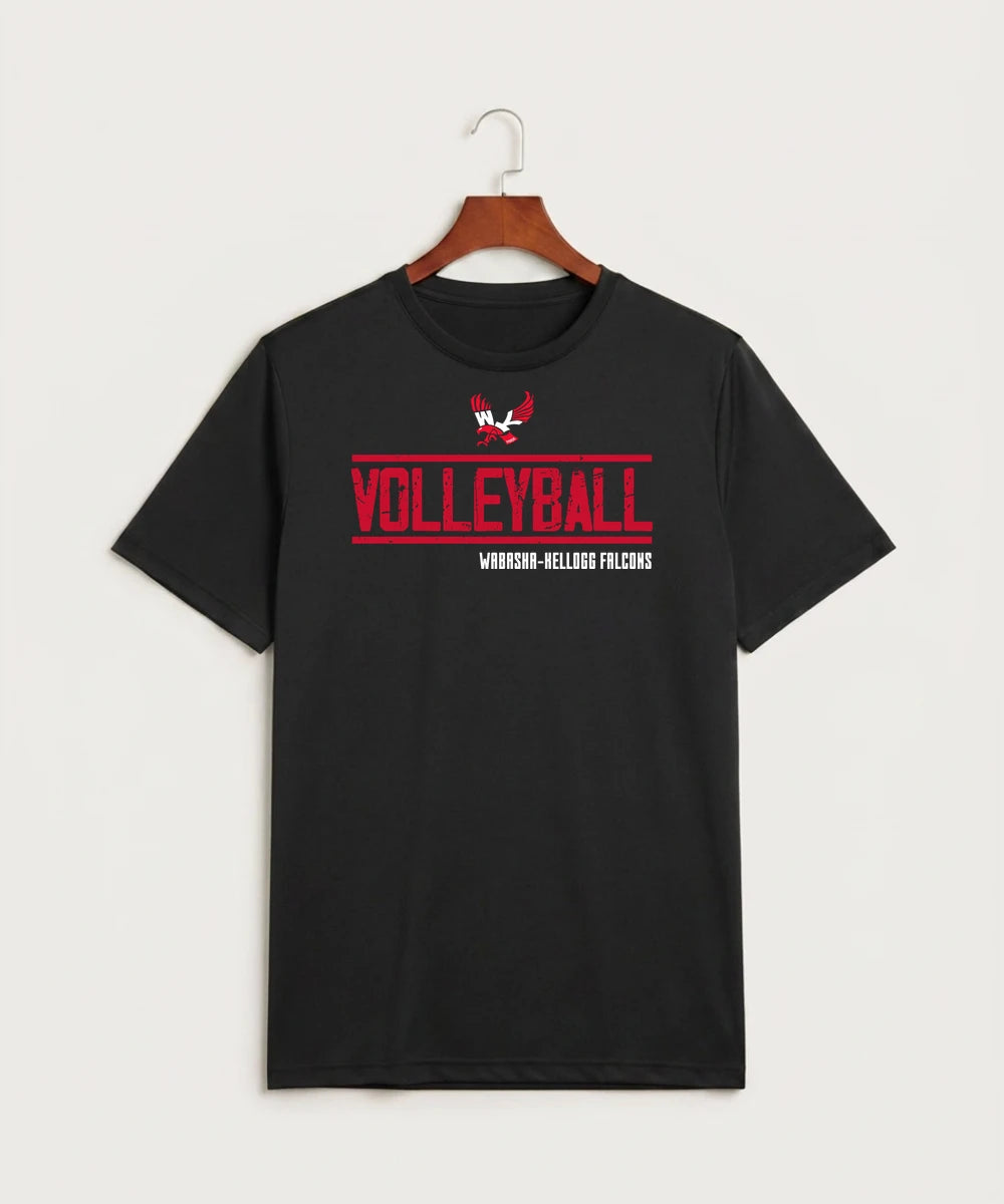 Wabasha Kellogg High School Volleyball (Girls) - Black Sport-Tek PosiCharge Competitor Tee. ST350