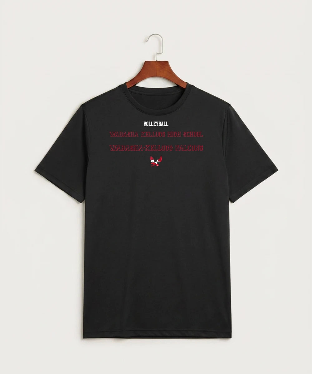 Wabasha Kellogg High School Volleyball (Girls) - Black Sport-Tek PosiCharge Competitor Tee. ST350