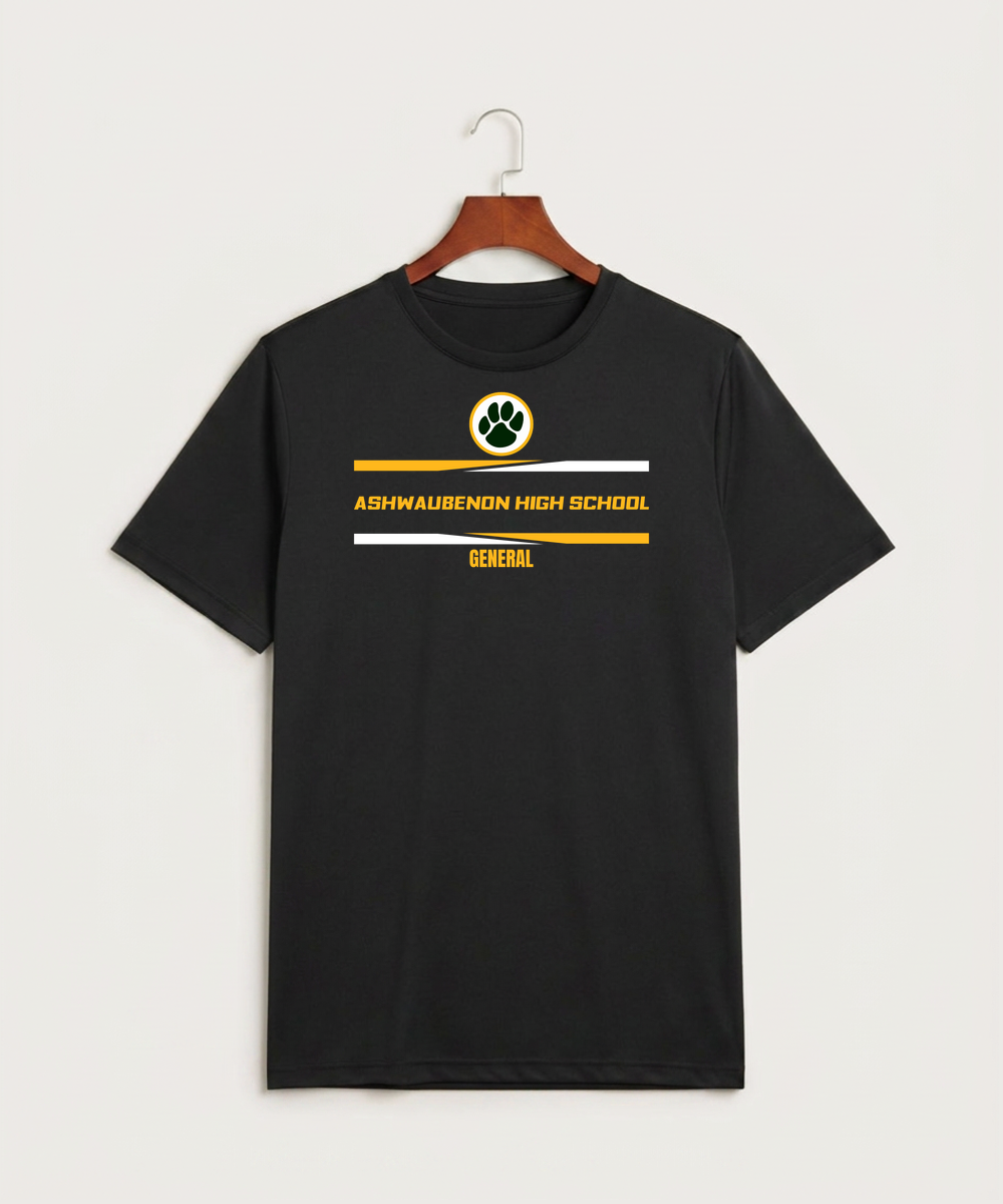 Ashwaubenon High School General (Sandbox) - Black Sport-Tek PosiCharge Competitor Tee. ST350
