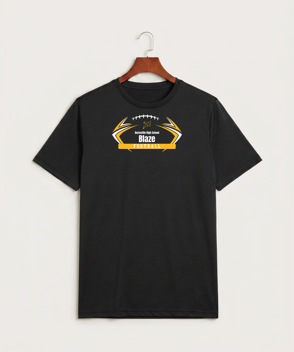 Burnsville High School Football (Boys) - Black Sport-Tek PosiCharge Competitor Tee. ST350