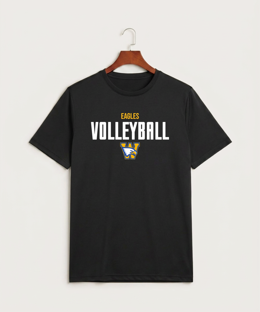 Windom Area High School Volleyball (Girls) - Black Sport-Tek PosiCharge Competitor Tee. ST350