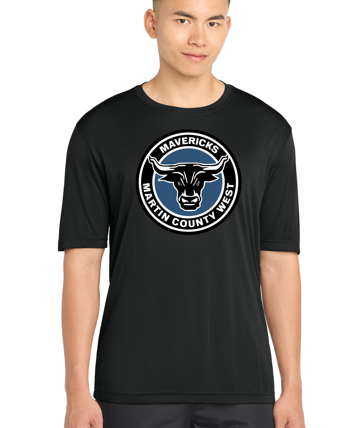Martin County West Football - Black Sport-Tek PosiCharge Competitor Tee. ST350