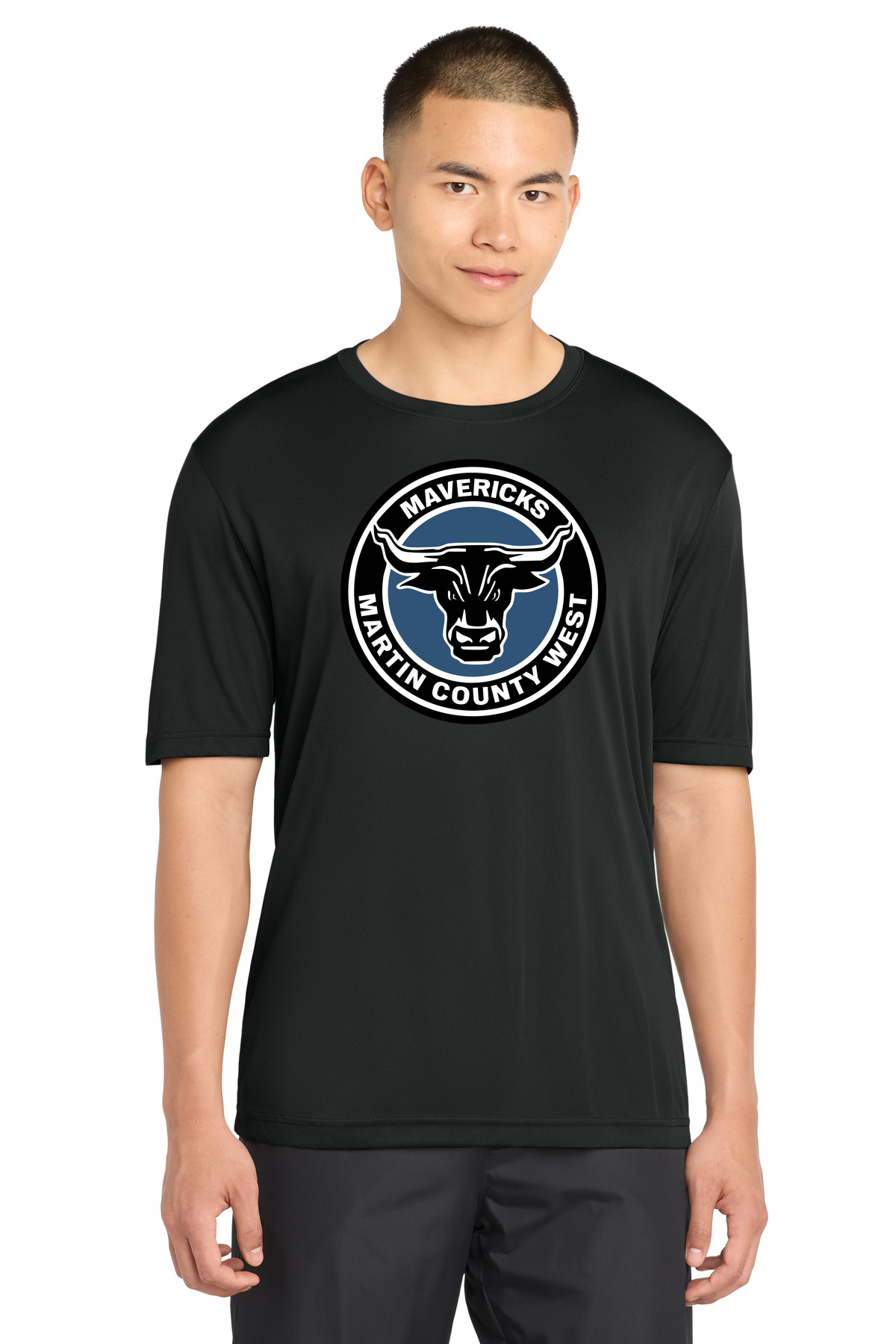 Martin County West Football - Black Sport-Tek PosiCharge Competitor Tee. ST350