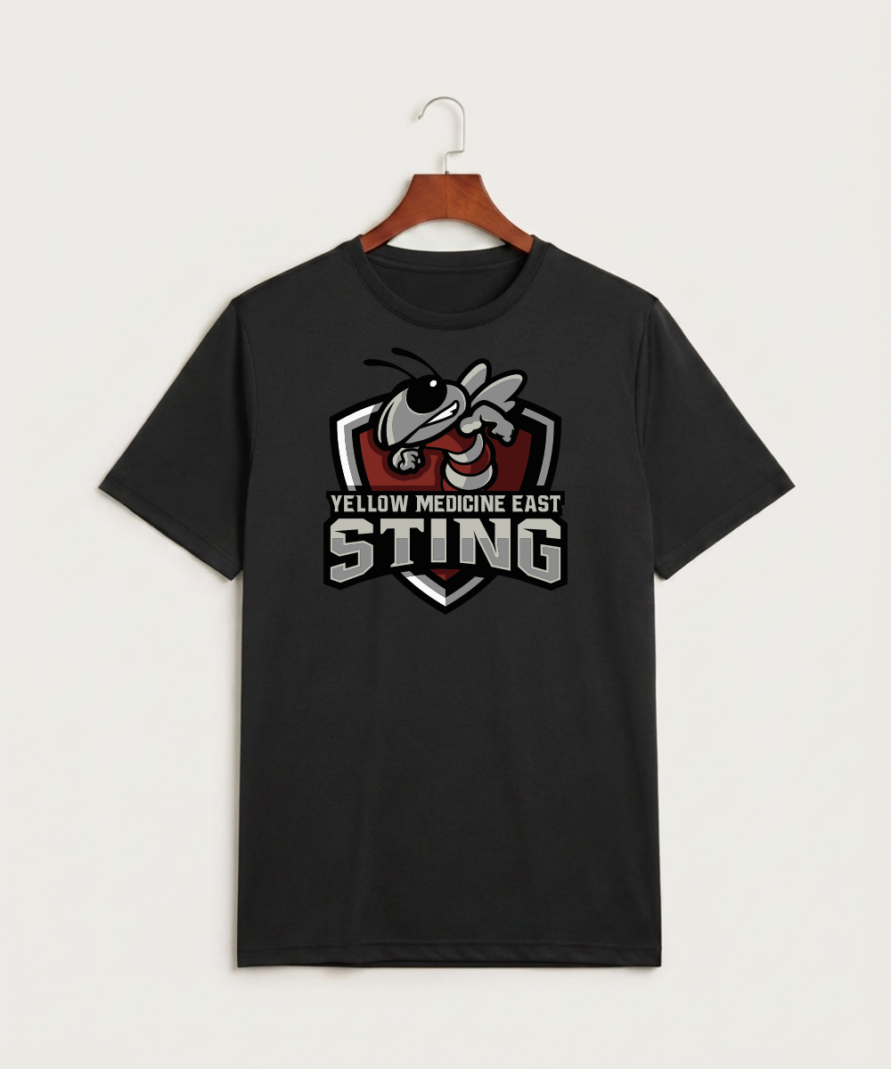 Yellow Medicine East High School Football (Boys) - Black Sport-Tek PosiCharge Competitor Tee. ST350