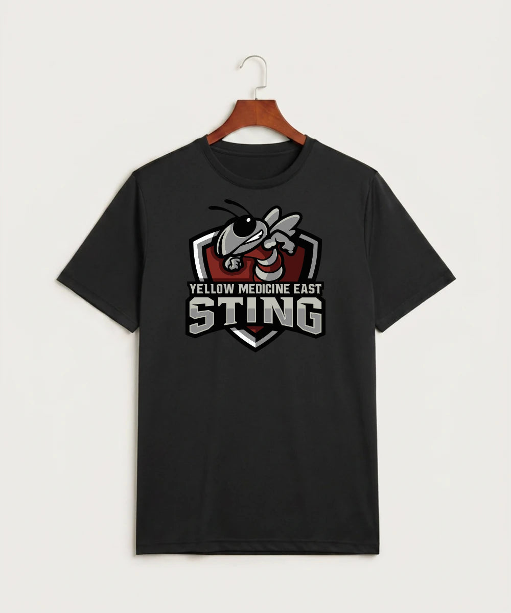 Yellow Medicine East High School Athletics - Black Sport-Tek PosiCharge Competitor Tee. ST350