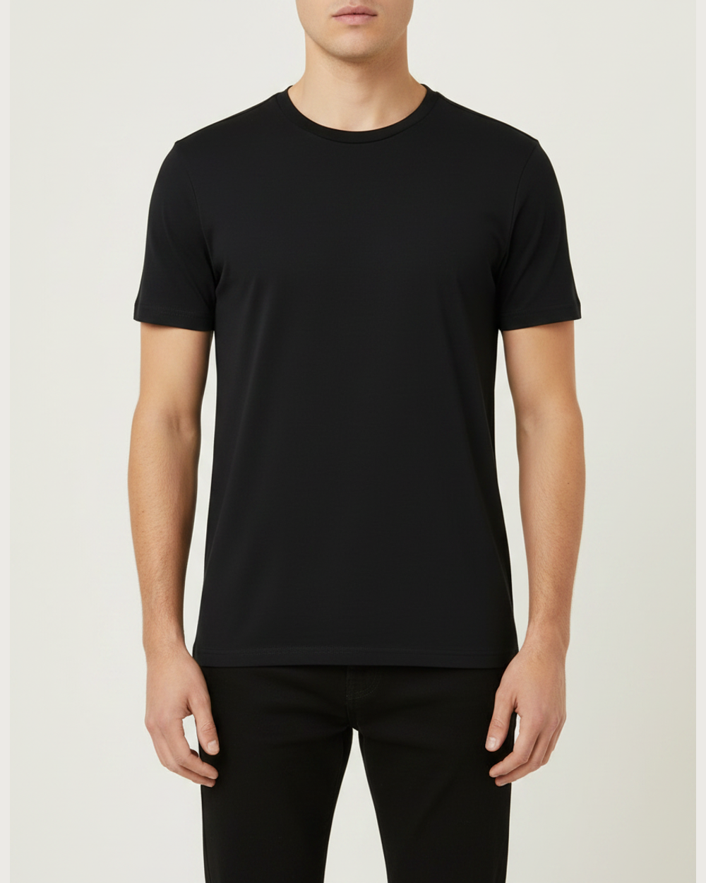 Notre Dame High School Team Store - Black T-Shirt - Full Front (model)