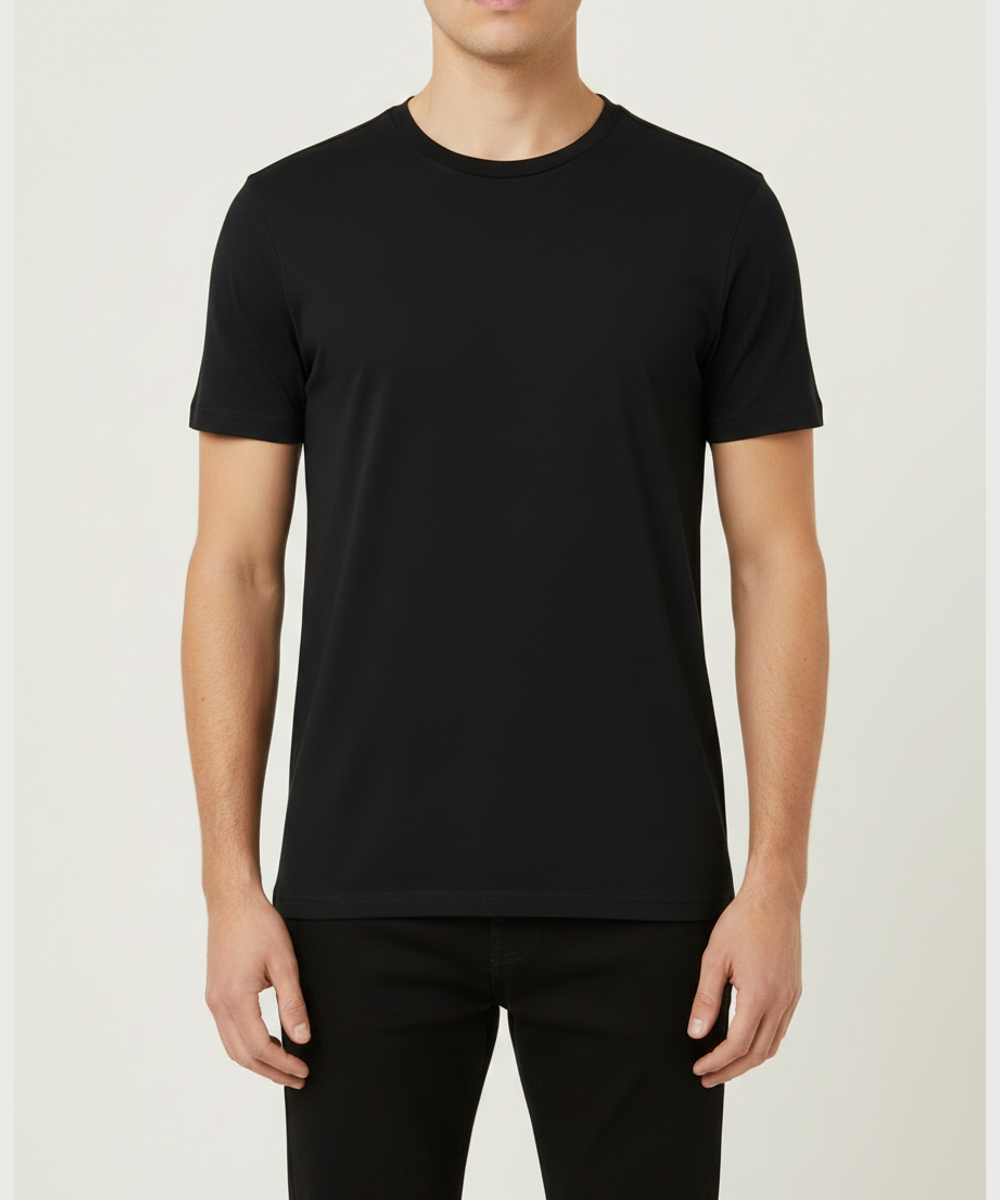 Notre Dame High School Team Store - Black T-Shirt - Full Front (model)