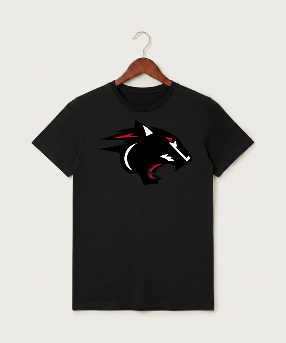 Nrheg Panthers High School Football (Boys) - Black T-Shirt - Full Front