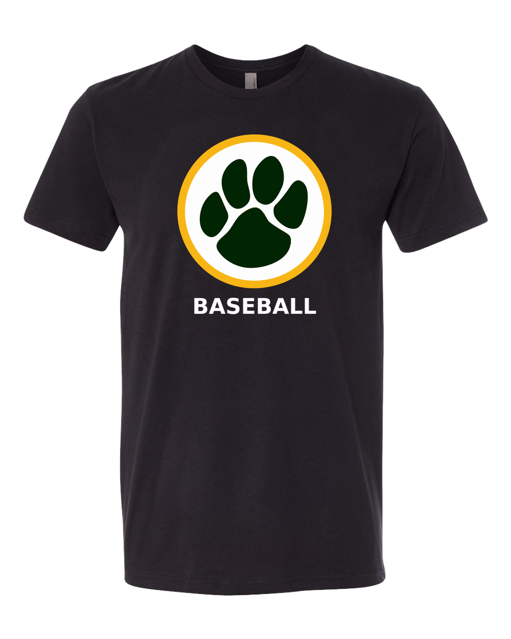 Ashwaubenon Baseball — final e2e test - Black T-Shirt - Full Front